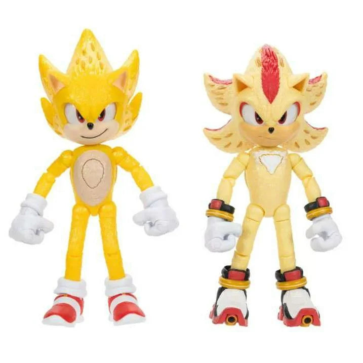 Sonic The Hedgehog Light Up Super Sonic & Super Shadow Action Figure 2-Pack