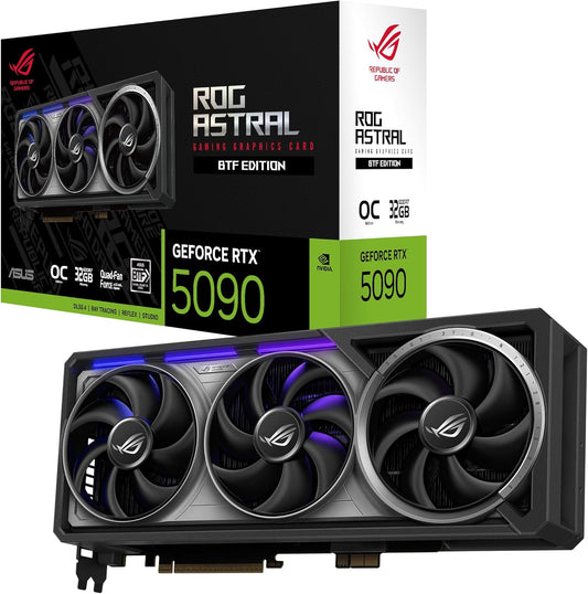 ASUS ROG Astral GeForce RTX 5090 BTF OC Edition, 32GB GDDR7, 3.8-Slot, 1000W Support