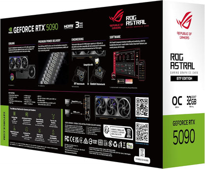 ASUS ROG Astral GeForce RTX 5090 BTF OC Edition, 32GB GDDR7, 3.8-Slot, 1000W Support