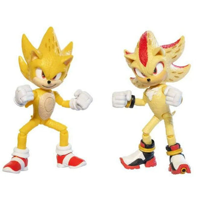Sonic The Hedgehog Light Up Super Sonic & Super Shadow Action Figure 2-Pack